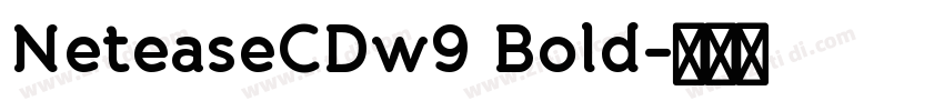 NeteaseCDw9 Bold字体转换